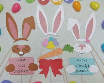 PDF - Easter photo booth props/decorations/craft - printable DIY