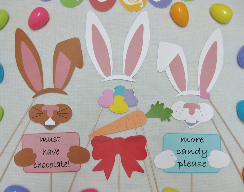PDF Easter photo booth props/decorations/craft printable DIY image 1