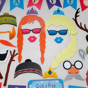 PDF - Frozen Winter Photo Booth Props for Birthday Party - PRINTABLE ...