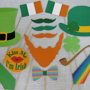 PDF St Patrick's Day photo booth props/decorations/craft printable DIY image 1