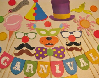 PDF - Circus / Carnival photo booth props/decorations/craft - printable DIY