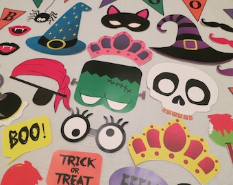 PDF - Halloween Photo Booth Props - Printable DIY