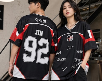 Custom BTS Signature Jersey  World Tour Shirt, Personalized KPOP Concert Outfit, ARMY Gift