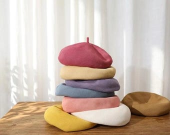 Lockere Sommer Baskenmütze: Atmungsaktiver French Style - Handgemacht