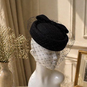Black Church Hats Vintage - Etsy display picture 1