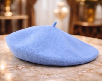 Classic Parisian Beret | Handmade Wool Beret Hat | French Style Cap |  Gift for Her
