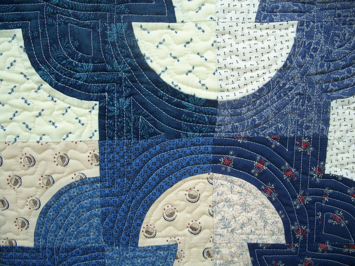 Drunkard's Path Variation Quilt Etsy