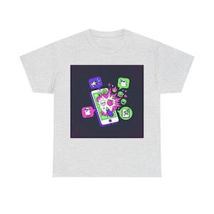 Camiseta con glosario de jerga de TikTok • Decodificador del lenguaje de la Generación Z • Diseño de explosión de emojis virales