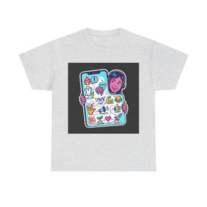 Camiseta con glosario de jerga de TikTok – Diseño de hoja de pegatinas con lenguaje de la Generación Z con términos virales y arte de memes educativos