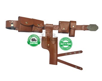Han Solo Inspired Leather Holster Belt