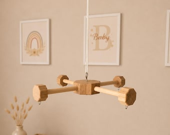 Buchenholz Mobile für eine Krippe Holz Krippe Mobile Arme: Buchenholz Mobile Aufhänger