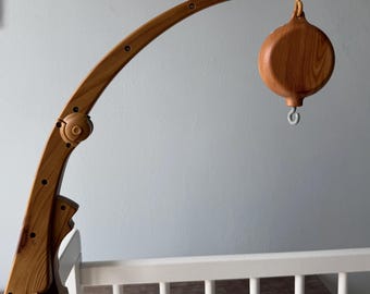 Brazo para móvil de cuna, soporte para móvil de bebé, colgador de móvil de bebé, brazo de plástico para móvil, soporte de plástico marrón