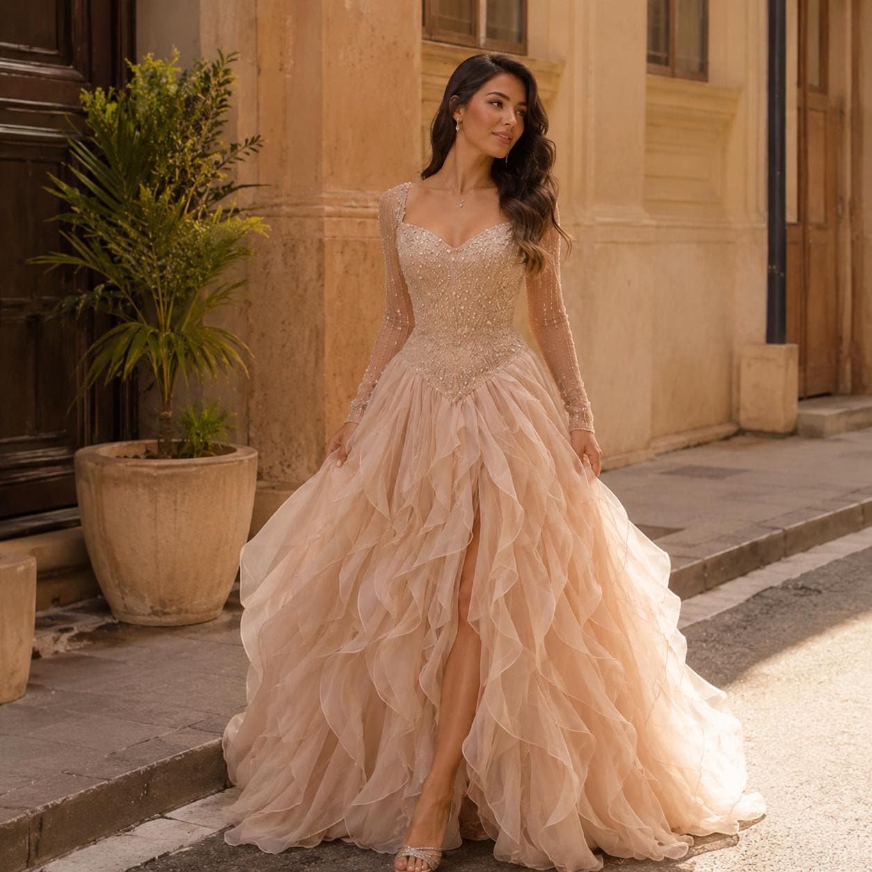 Blush Evening Dress - Etsy