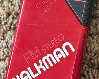 Sony Walkman SRF-M32 rode digitale FM-stereoradio Vintage draagbare retro-speler