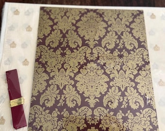 Vintage Victoria's Secret Lila Damask Presentpapper Förseglat Omslagspapper