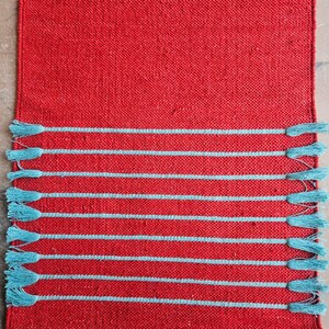 Handwoven Cotton Yoga Mat – Textured Boho Rug, Natural Anti-Slip Grip image 15