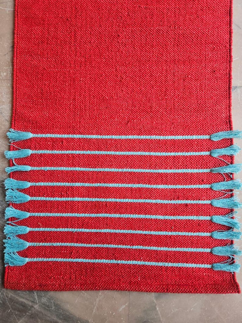 Handwoven Cotton Yoga Mat – Textured Boho Rug, Natural Anti-Slip Grip image 15