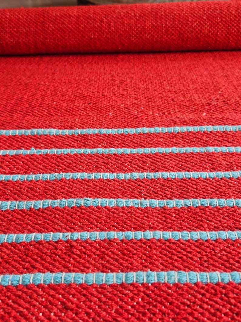Handwoven Cotton Yoga Mat – Textured Boho Rug, Natural Anti-Slip Grip image 18
