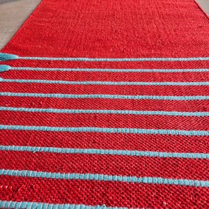 Handwoven Cotton Yoga Mat – Textured Boho Rug, Natural Anti-Slip Grip image 20