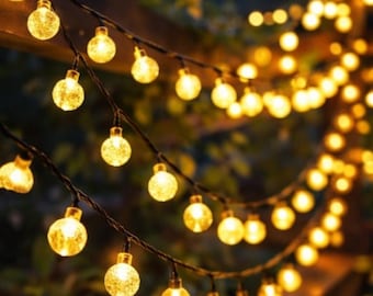 Warm white string lights | Decorative bubble lights