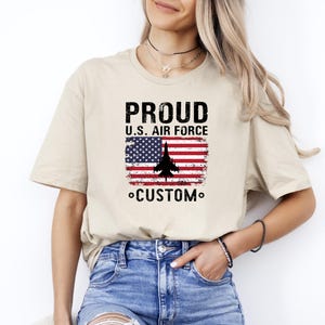 Custom Proud U.S. Air Force T-Shirt, Air Force Shirt, Personalized Name Tee, Air Force Military Family Gift, Air Force Graduation Shirt