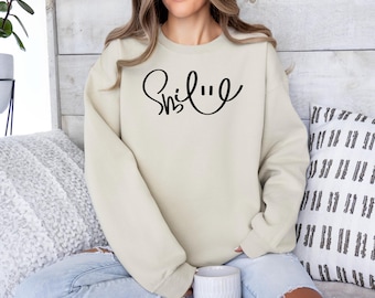 Smile Sweatshirt, Motivational Hoodie, Positive Shirt, Smile Face Sweatshirt, Positivity Gift, Be Happy Shirt, Smiley Hoodie