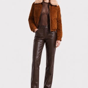 Fur Leather Jacket - Etsy