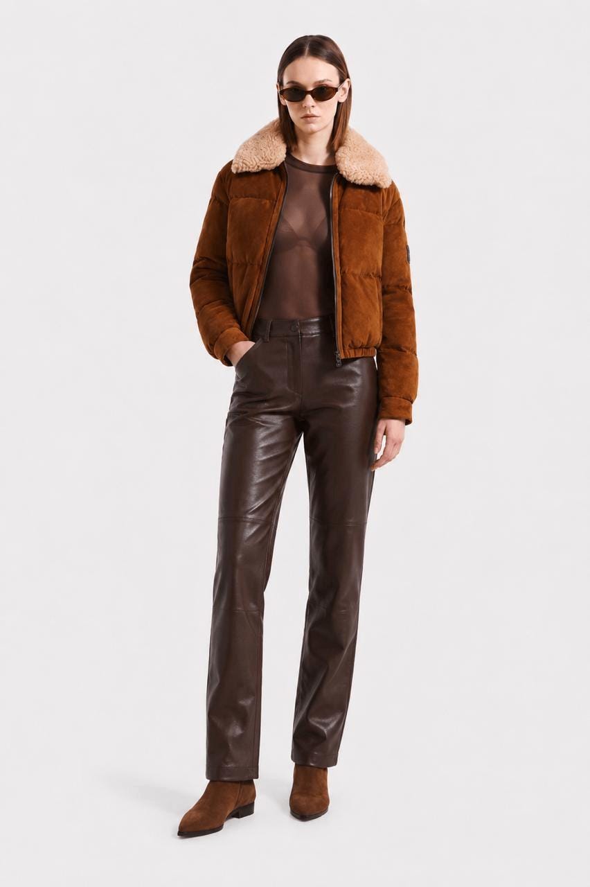 Fur Leather Jacket - Etsy