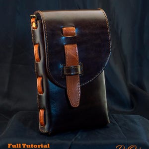No-Sew Leather purse Pattern PDF / Easy DIY Leather Craft / Instant Download + Video Tutorial image 16