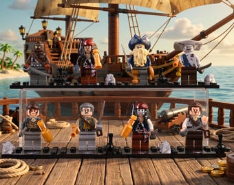 Fluch der Karibik Minifiguren Set, Adventure Collection Geschenk für Piraten Fans, 8-teiliges Piraten Figuren Set für Sammler und Kinder