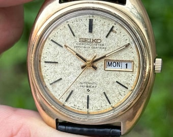 Vintage King Seiko KS Automatic Hi-Beat Day Date Chronometer Starlight Dial Rare Collectible Men’s Watch Japan