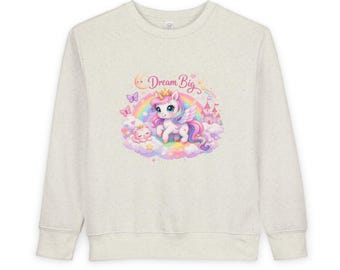 Sweat-shirt pour tout-petit Dream Big licorne | Arc-en-ciel, Nuage, Pastel