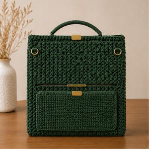 Crochet Backpack Pattern, Spike Stitch Tutorial, Structured Bag (PDF Download)
