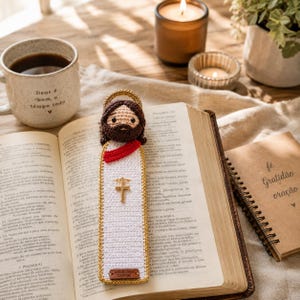 Jesus Crochet Bookmark Pattern, Christian Amigurumi Tutorial (PDF Download)