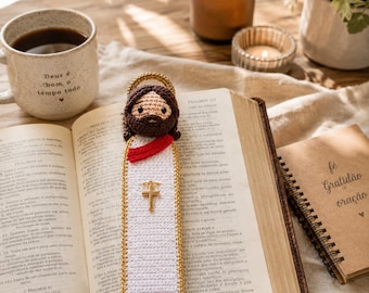 Jesus Crochet Bookmark Pattern, Christian Amigurumi Tutorial (PDF Download)