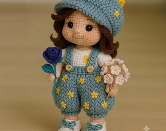 Flora Flower Girl Crochet Doll Pattern | Amigurumi PDF Tutorial (Digital Download)