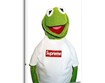 Kermit The Frog Painting On Canvas Wall Art Poster Picture Print Living Room Walls Decor Home Posters
