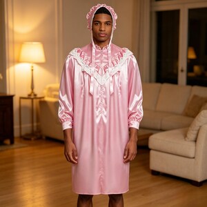 satin night dress for men Men's Satin Robe Nightdress Sleepwear Pajama Dress Bathrobe - Bed Bath & Beyond