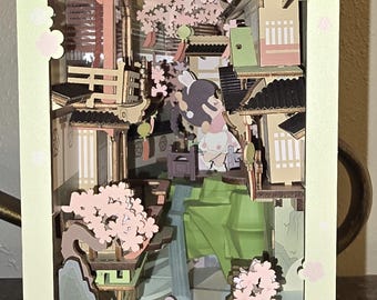 Voltooid boekenhoekje 'dalende sakura II'