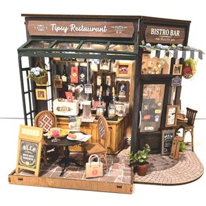 Completed book nook. "Tipsy restaurant" FULLY ASSEMBLED