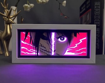 Eren Yeager Titan Shadow Box Led Light, Attack on Titan Lamp, Aot Room Decor, Anime Gift, Manga Night Light, Snk Led Frame