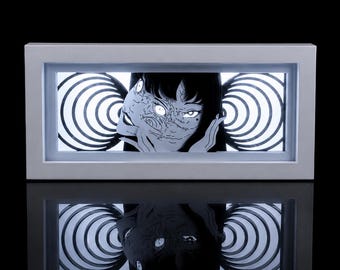 Tomie LED Light Box | Junji Ito Horror Manga Night Light, Anime Shadow Box, Dark Room Decor Gift