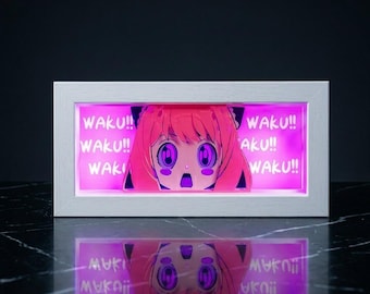 Anya Forger LED Light Box | Spy x Family Anime Lamp | Kawaii Room Decor | Anime Gift for Her