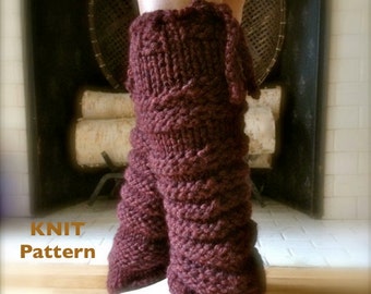 PDF PATTERN - - Knitarelli Knit Leg Warmers - - Great handmade gift to make for dancers