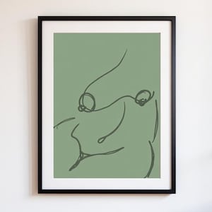 Abstract Intimacy Art Print: Bold Human Body Digital Artwork (Digital Download)