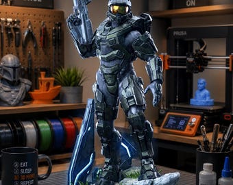 Halo Spartan Warrior STL – 1/6 Scale Pre-Supported