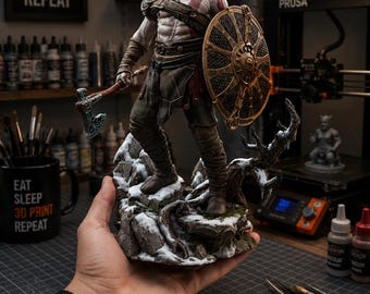 Kratos 2018 STL – 1/6 Scale Pre-Supported Statue
