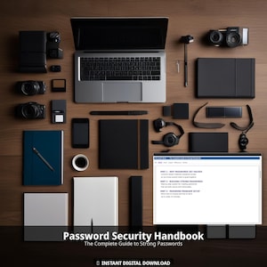 Password Security Handbook | Cybersecurity Guide for Beginners | Password Manager Tips | 2FA Setup Guide | Online Safety PDF | Instant Downl