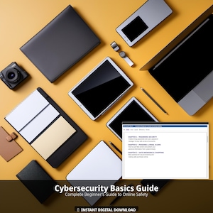 Conceptos básicos de ciberseguridad para principiantes / Guía de seguridad en línea (PDF) / Manual de privacidad en internet / Consejos de seguridad digital / Descarga instantánea