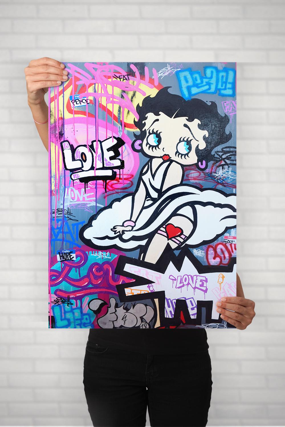Betty Boop Wall Art Canvas - Etsy
